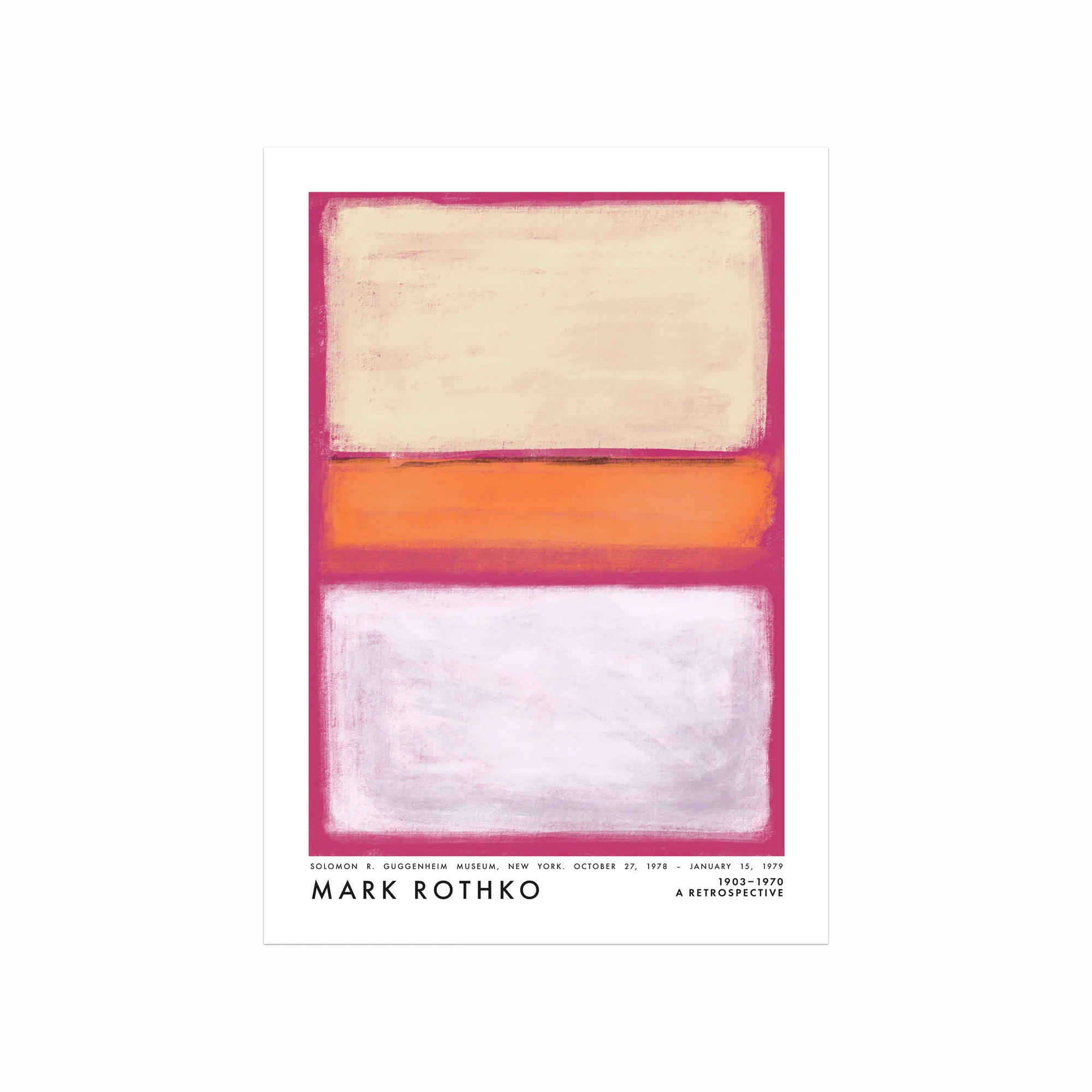 Mark Rothko Plakat  White  Orange  Pink