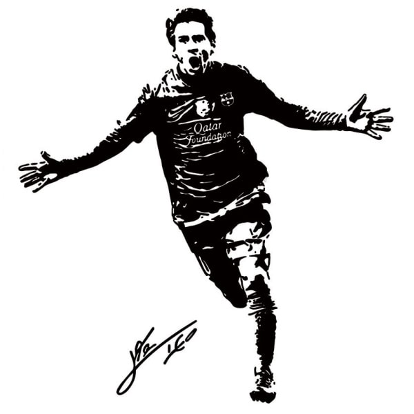 Messi Scoring Flot Fodbold Wallsticker 60x57cm