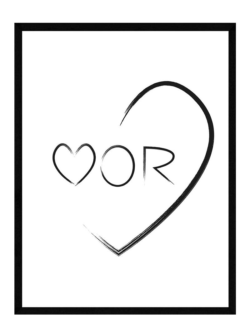 Mor Hjerte Hvid Plakat