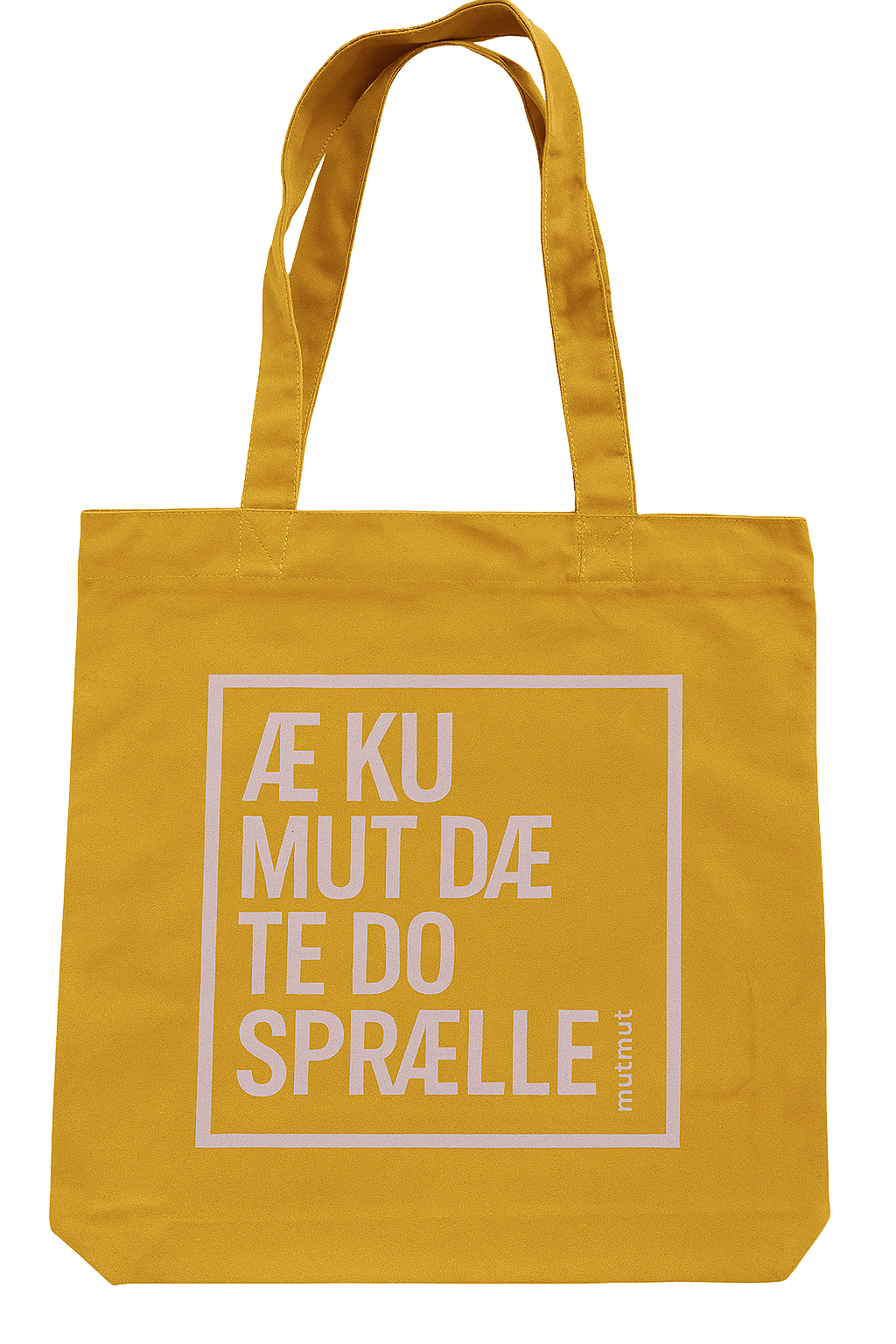 Mulepose Orange   Lyserødt Tryk   Ku Mut