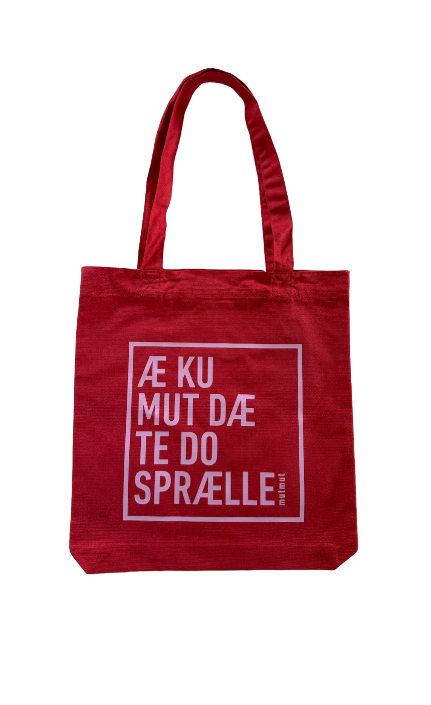 Mulepose Rød Lyserødt Tryk