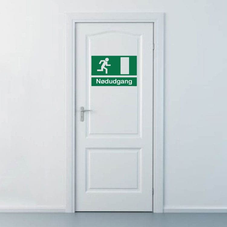 Nødudgang Wallsticker