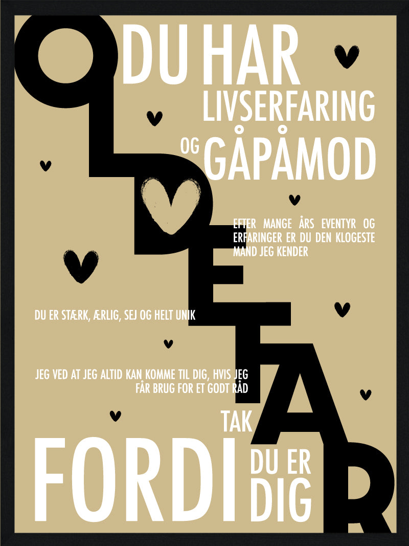 Oldefar Plakat Personlig Plakat