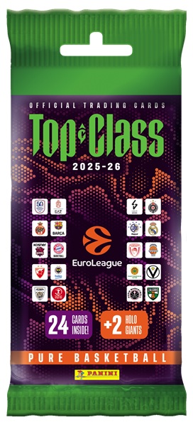 Panini Basketball Top Class: Euroleague 2025-26 Value Pack Fat Pack Booster Pakke Booster Pack