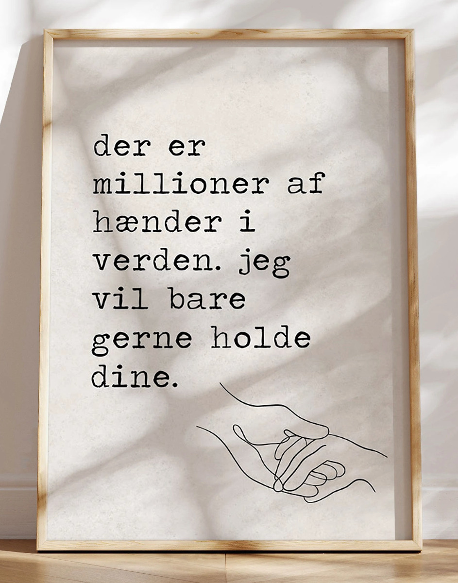 Plakat Med Fint Citat Om Kærlighed Millioner Af Hænder