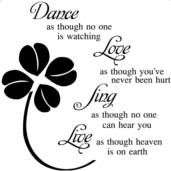 Poetisk Wallsticker Dance Love Sing Live
