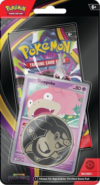 Pokemon Blister Pack  -pack Checklane Blister:   Mega Evolution: Pitch Black Booster Pakke   Slowpoke Black Star Promo   Pokemon   195 184 Nt