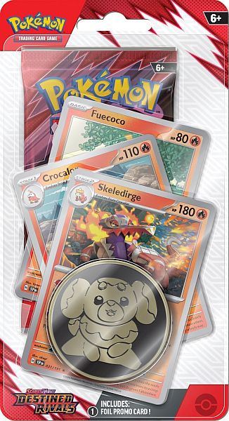 Pokemon Blister Pack  -pack Premium Checklane Blister:   Scarlet   Violet: Destined Rivals Booster Pakke   Skeledirge Line Promos     195 184 Nt