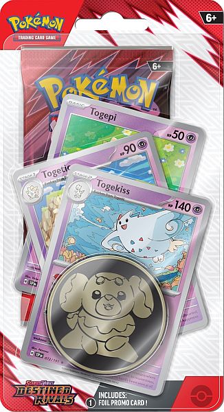 Pokemon Blister Pack  -pack Premium Checklane Blister:   Scarlet   Violet: Destined Rivals Booster Pakke   Togekiss Line Promos     195 184 Nt