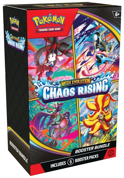 Pokemon Booster Pakke Me04 Mega Evolution: Chaos Rising Booster Pack Bundle  Box Med   Boosters