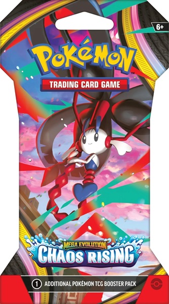 Pokemon Booster Pakke Me04 Mega Evolution: Chaos Rising Sleeved Booster Pack  Quot Cardboard   Pap Blister Quot
