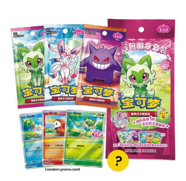 Pokemon Booster Pakke Scarlet Violet: Gem Pack Badge Set Kinesisk Chinese
