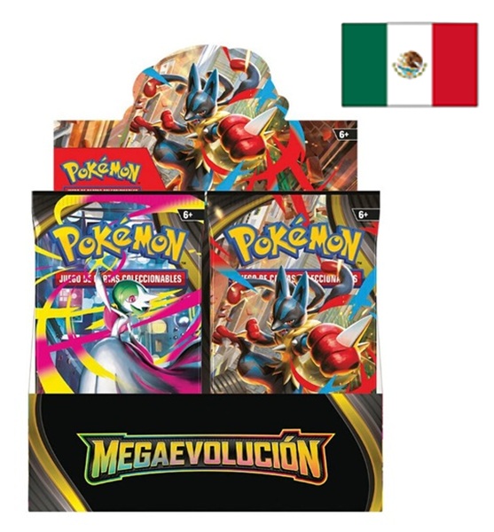 Pokemon Display Booster Box Latinamerikansk Spansk Latam Spanish Me01 Mega Evolution: Base Set 36 Boosters