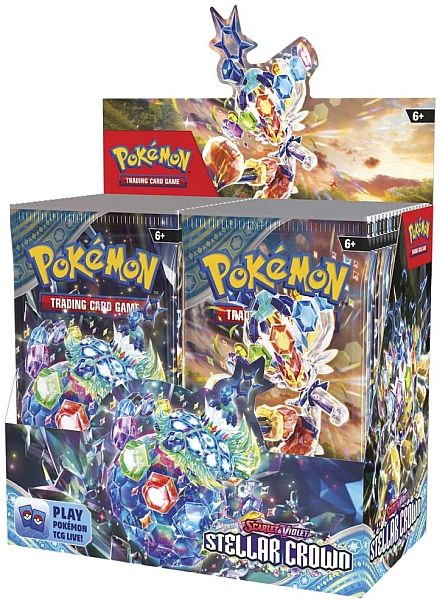 Pokemon Display  Booster Box  Sv07 Scarlet   Violet: Stellar Crown 36 Boosters