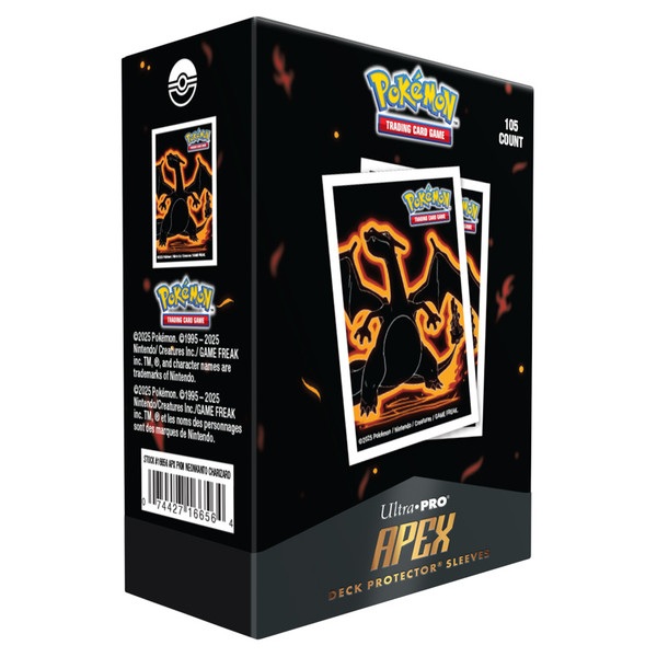 Pokemon Neon Kanto: Charizard Apex Deck Protector 105 Lommer Ultra Pro Sleeves  16656