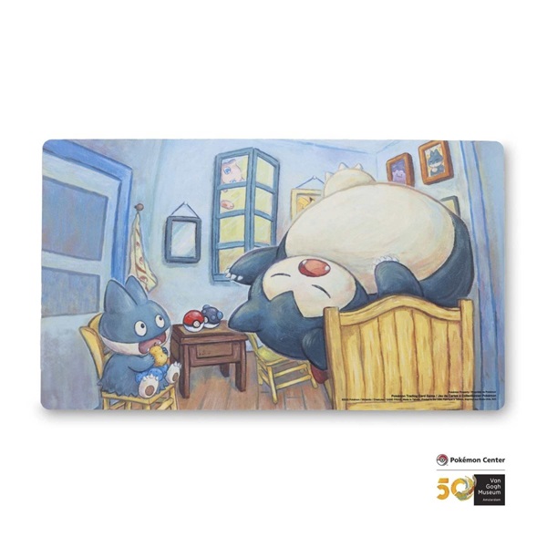 Pokemon Spillem 195 165 Tte  Playmat  Pok 195 169 Mon Center   Van Gogh Museum: Munchlax   Snorlax Inspired By The Bedroom