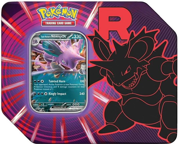 Pokemon Team Rocket   Nidoking Ex Tin  Usa Version
