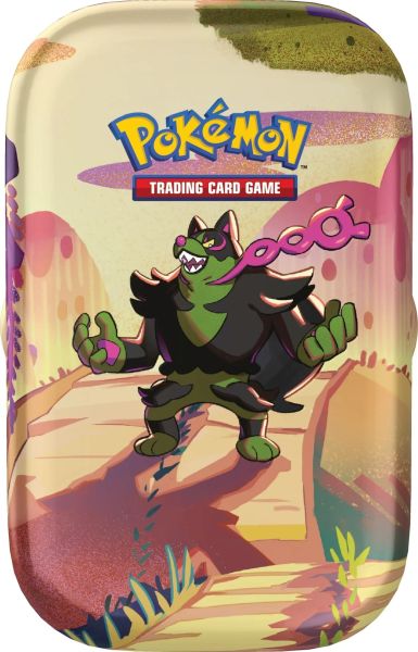 Pokemon Tin Kasse 2024 Summer Scarlet   Violet: Shrouded Fable Mini Tin: Okidogi    Boosters   Klisterm 195 166 Rker