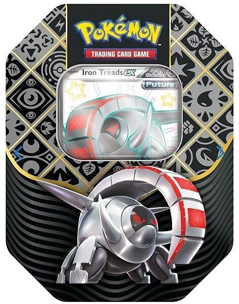 Pokemon Tin Kasse 2024 Wave   Winter: Iron Treads Ex Scarlet   Violet: Paldean Fates Collector   Tin Box    Boosters