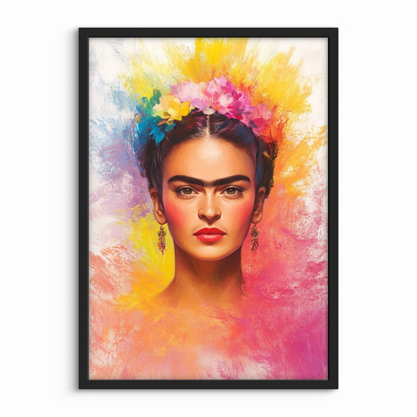 Portræt Plakat 106  Farverig Styrke Og Ren Udstråling Frida