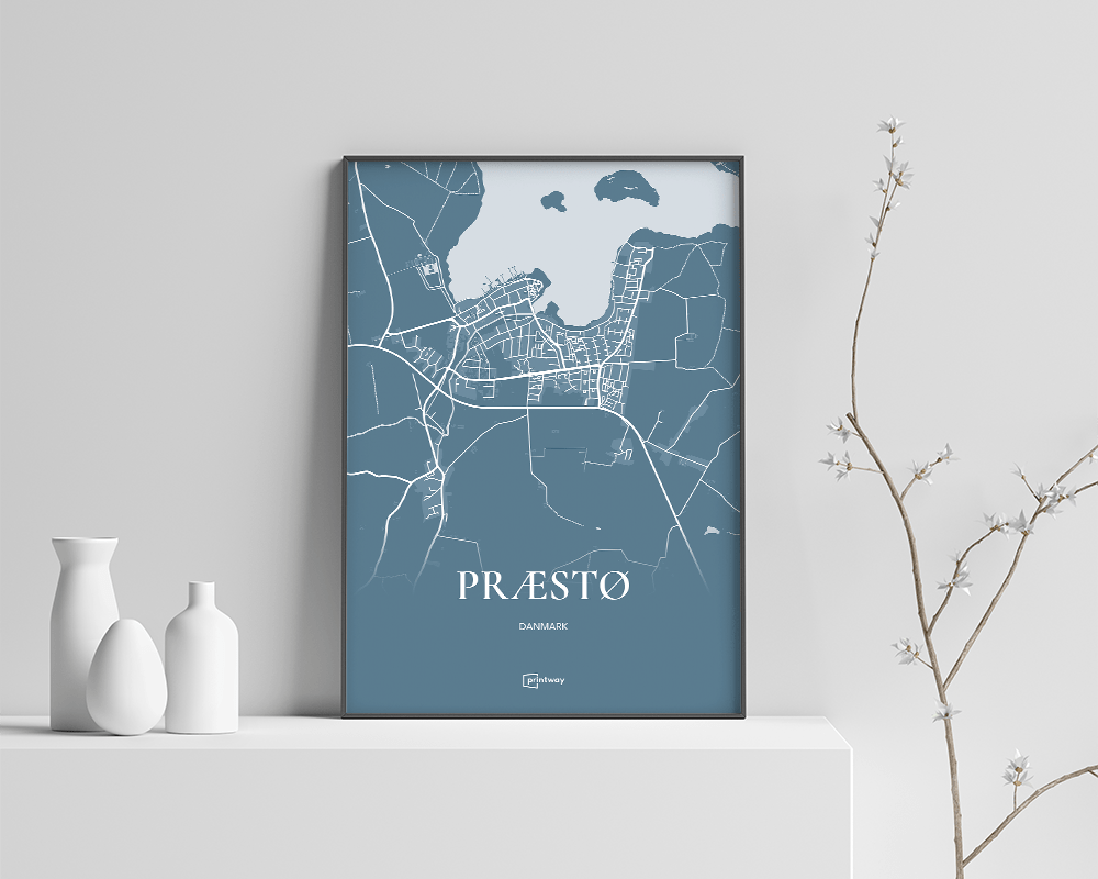 Præstø Plakaten Havblå