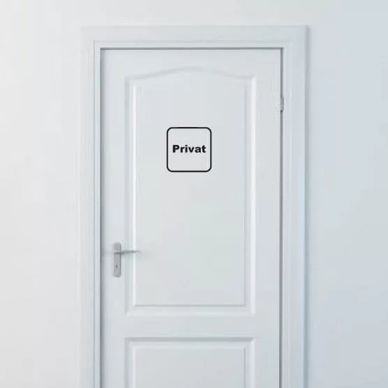 Privat Skilt Wallsticker