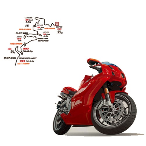 Racer Motorcykel Wallsticker 70x50cm