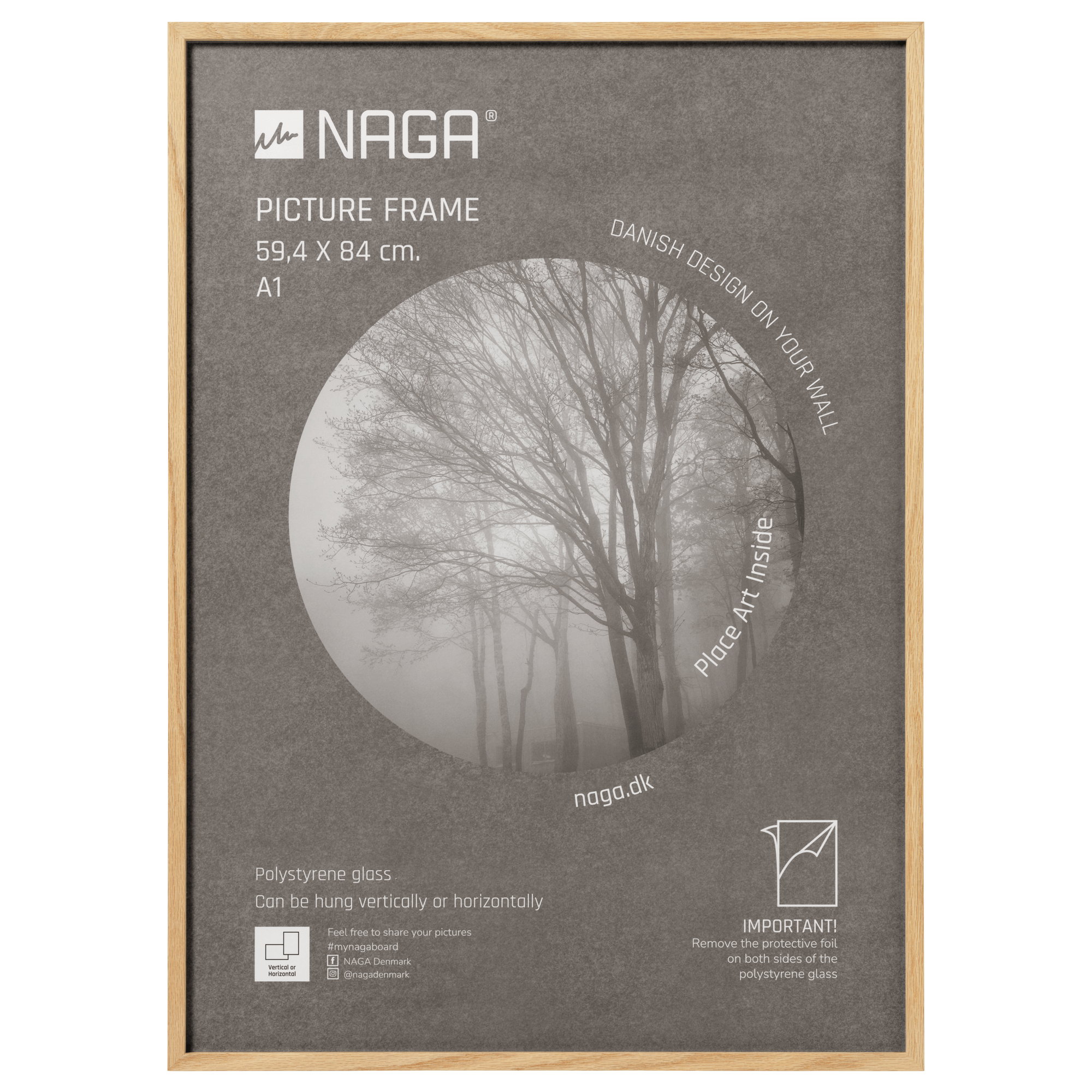 Ramme Til Plakater 59     84   Cm  Egetræ
