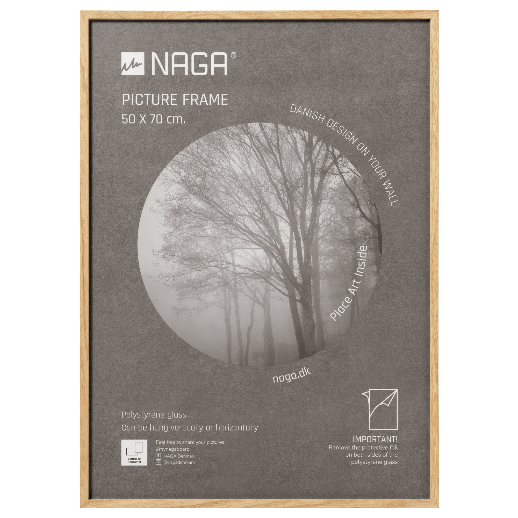Ramme Til Plakater  50x70 Cm  Egetræ