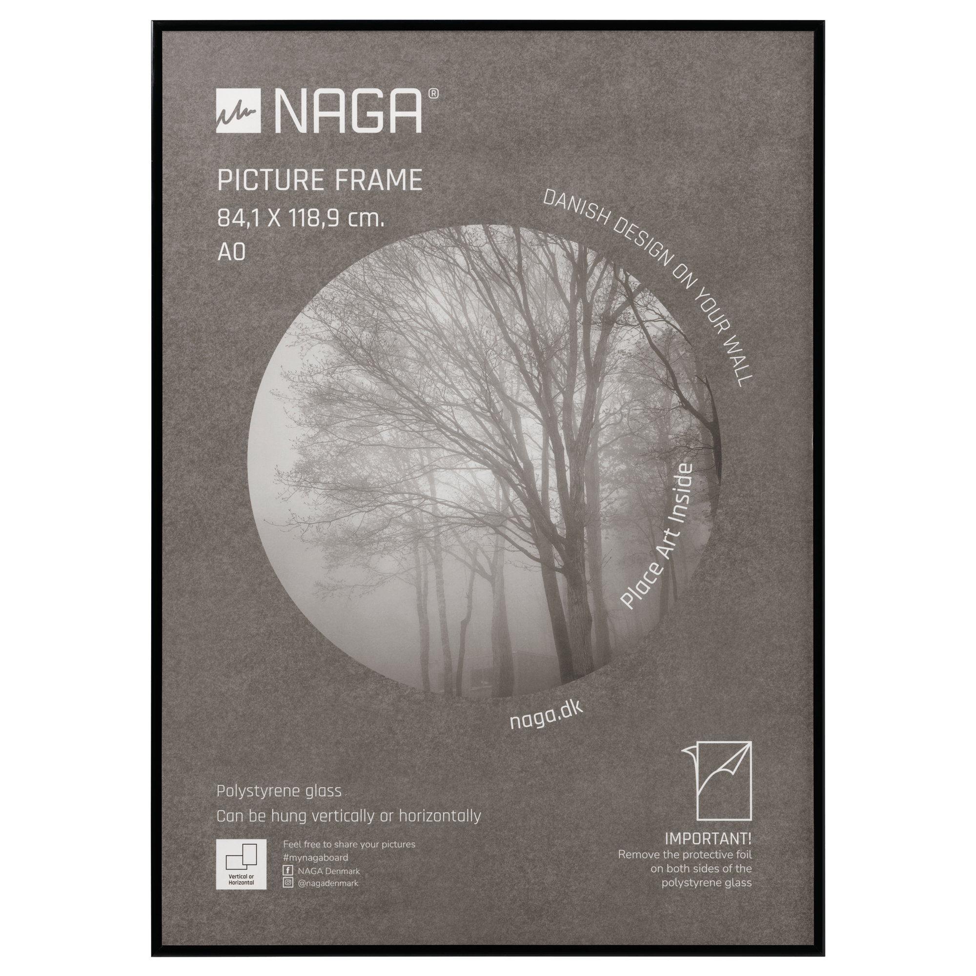 Ramme Til Plakater 84     118   Cm  Sort
