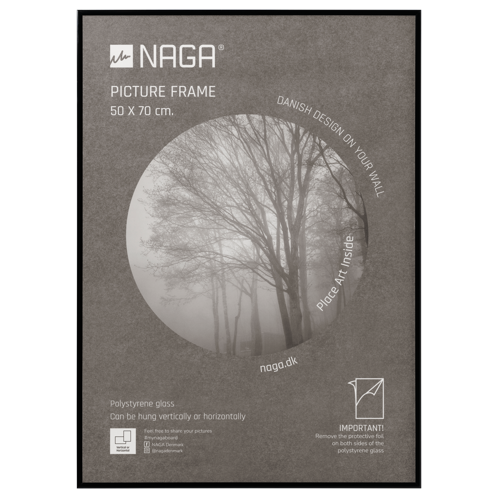 Ramme Til Plakater  50x70 Cm  Sort