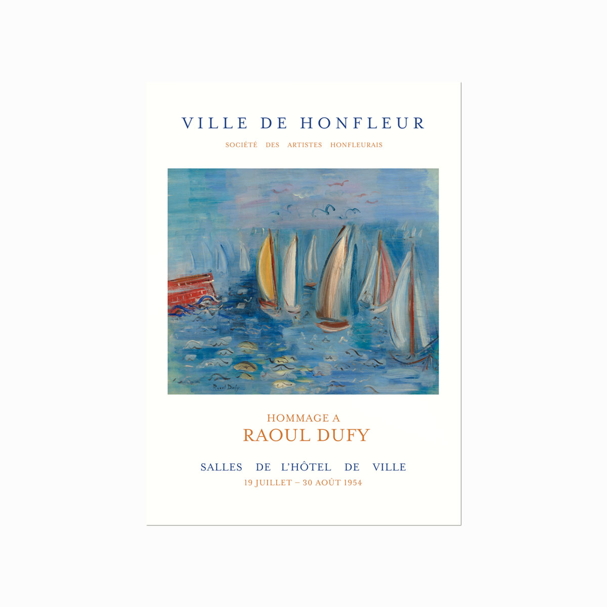 Raoul Dufy  Régates   La Jetée Rouge Au Havre