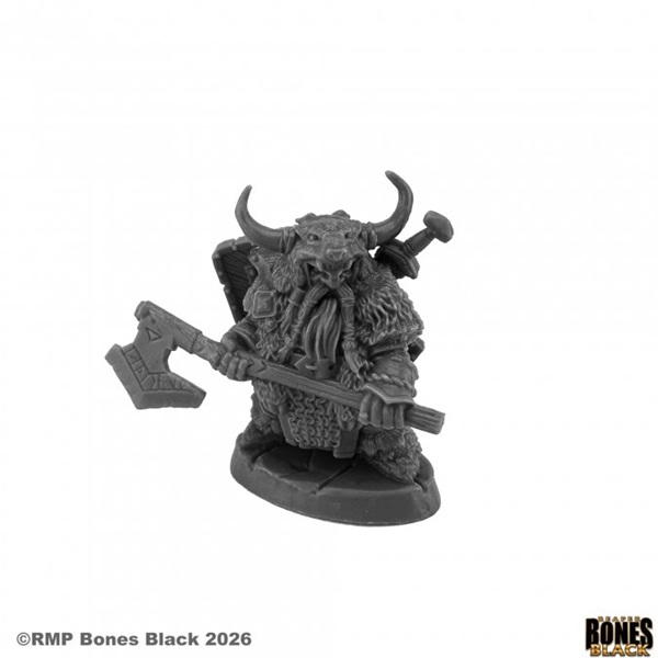 Reaper Bones Black: Dwarf Bodyguard Plastic Miniature