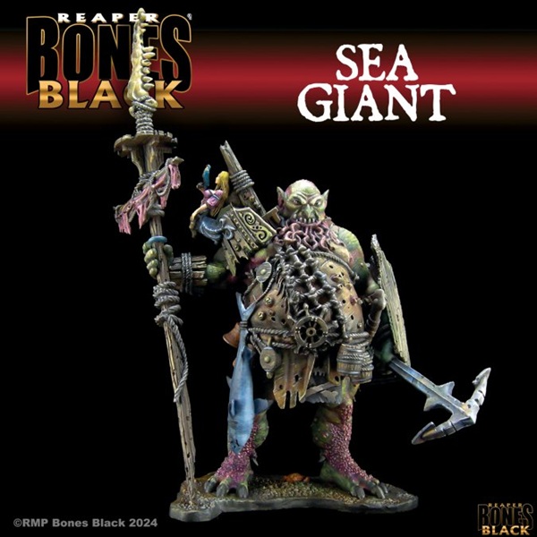 Reaper Bones Black: Sea Giant Plastic Miniature Deluxe Boxed Set