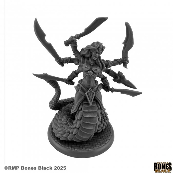 Reaper Bones Black: Vandorendra Marilith Demon Plastic Miniature
