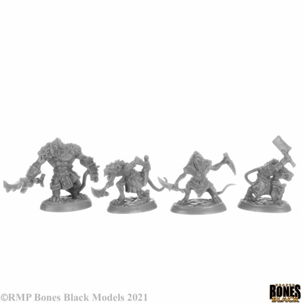 Reaper Bones Black: Wererats Plastic Miniatures