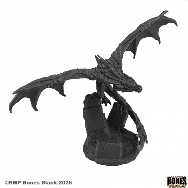 Reaper Bones Black: Wyvern Flying Plastic Miniature