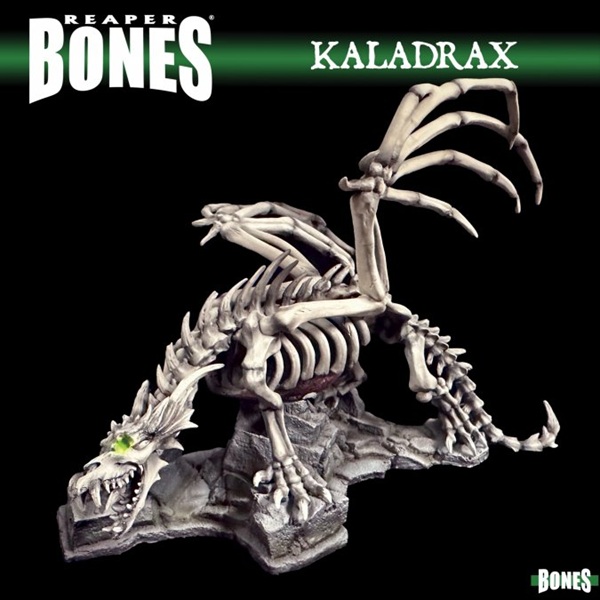 Reaper Bones Classic: Kaladrax  Skeletal Dragon Plastic Miniature Deluxe Boxed Set