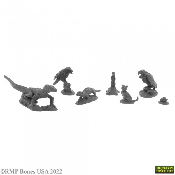 Reaper Bones Usa Dungeon Dwellers: Familiars   Plastic Miniatures