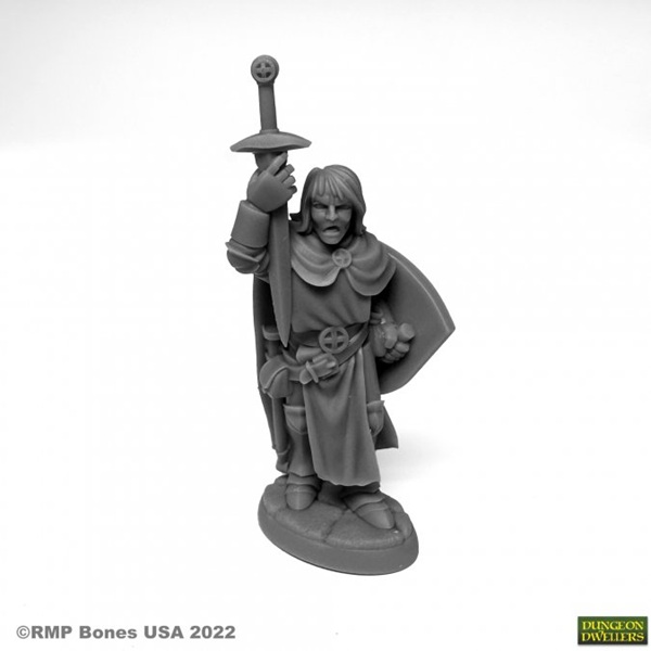 Reaper Bones Usa Dungeon Dwellers: Sir Danarel The Holy Plastic Miniature