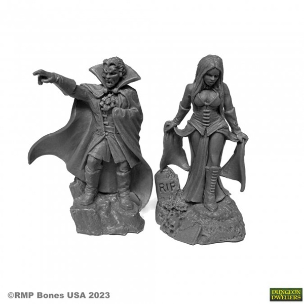 Reaper Bones Usa Dungeon Dwellers: Vampire Bloodlords Plastic Miniatures