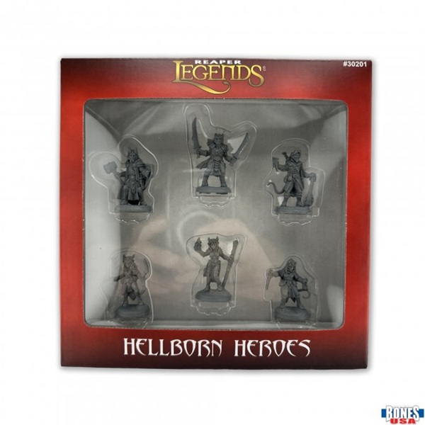 Reaper Bones Usa Reaper Legends: Hellborn Heroes Plastic Miniature Boxed Set