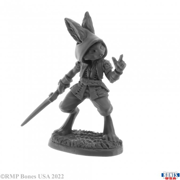 Reaper Bones Usa Reaper Legends: Rask  Male Harefolk Plastic Miniature