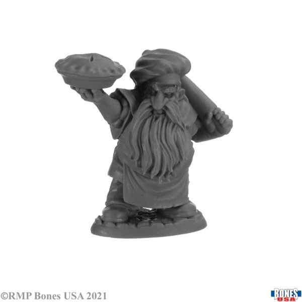 Reaper Bones Usa Reaper Legends: Tub  Dwarf Baker Plastic Miniature