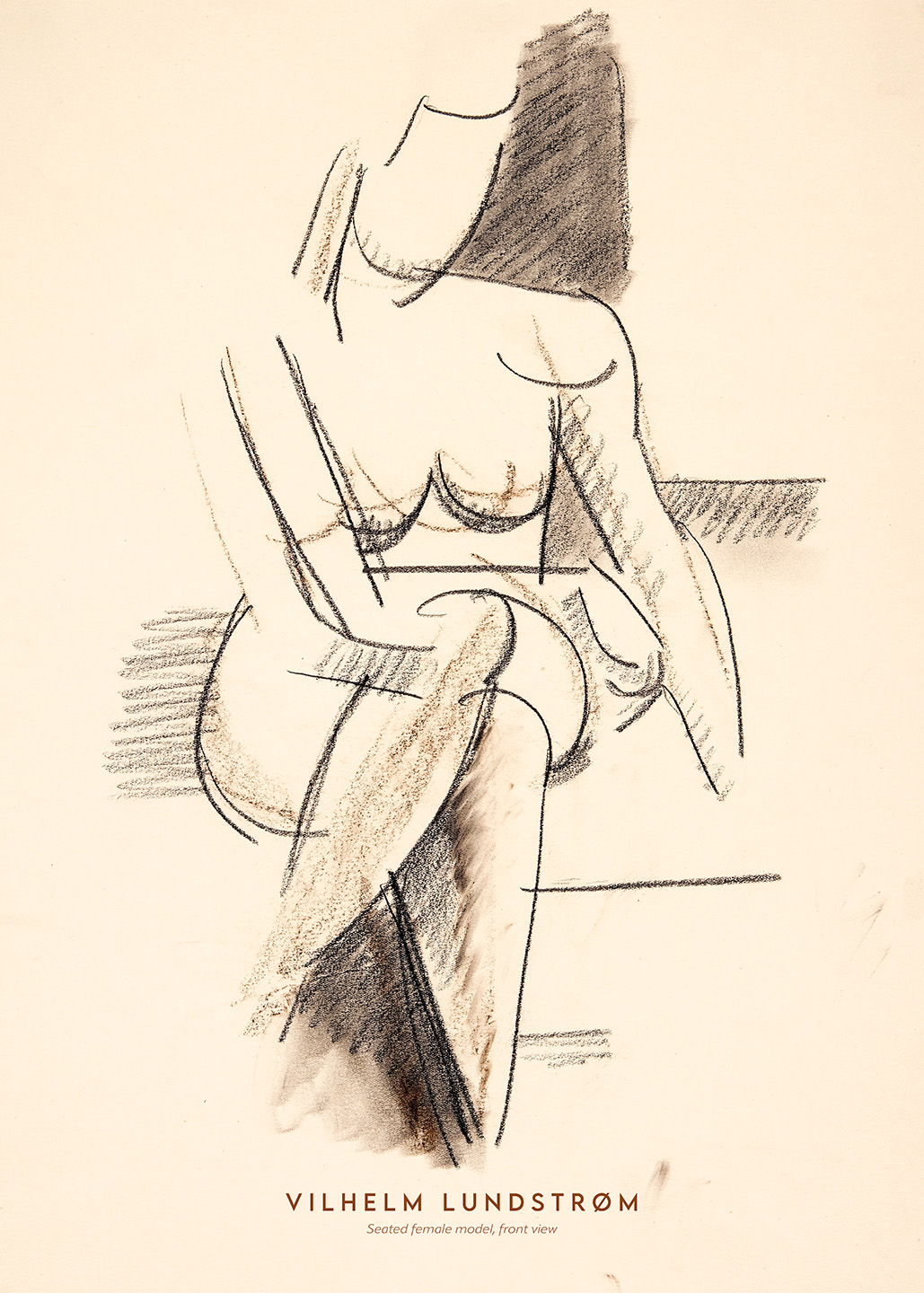Seated Female Model  Front View Af Plakatwerket