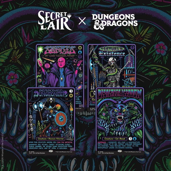 Secret Lair Drop Series 2026 : Roll For Initiative Superdrop: Secret Lair Dungeons Dragons: Black Lights Dark Dungeons Regular