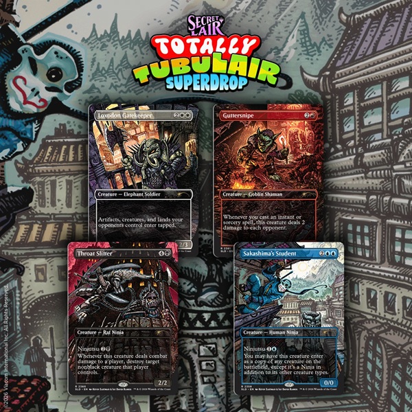 Secret Lair Drop Series 2026 : Totally Tubulair Superdrop: Secret Lair Teenage Mutant Ninja Turtles: Featuring: Kevin Eastman Colors Regular