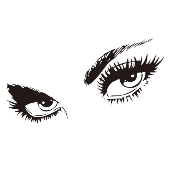 Sexy Eyes Wallsticker  115x60cm