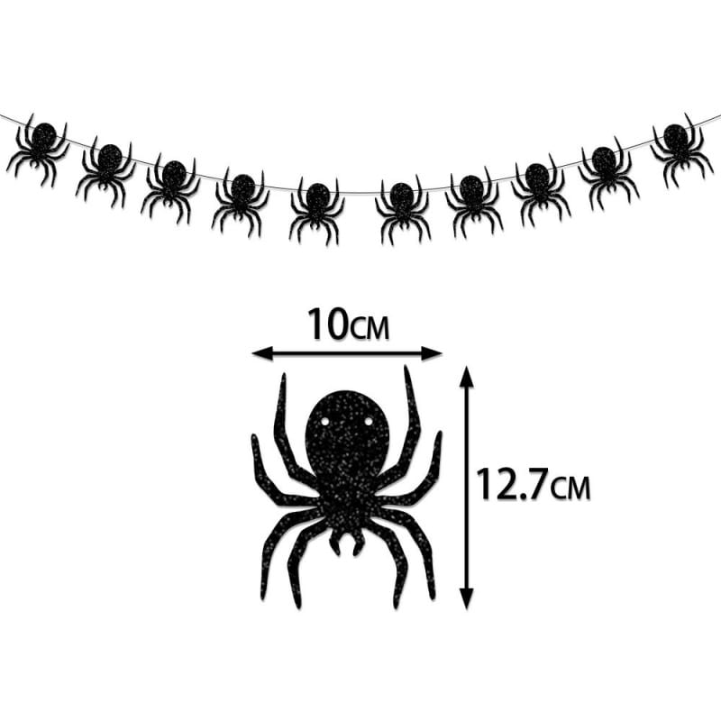 Skræmmende Og    Hyggelig Halloween Pynt  Edderkopper