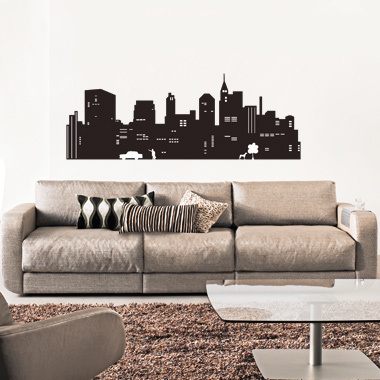 Skyline Wallsticker Af Diana Lovring  83x30 Cm